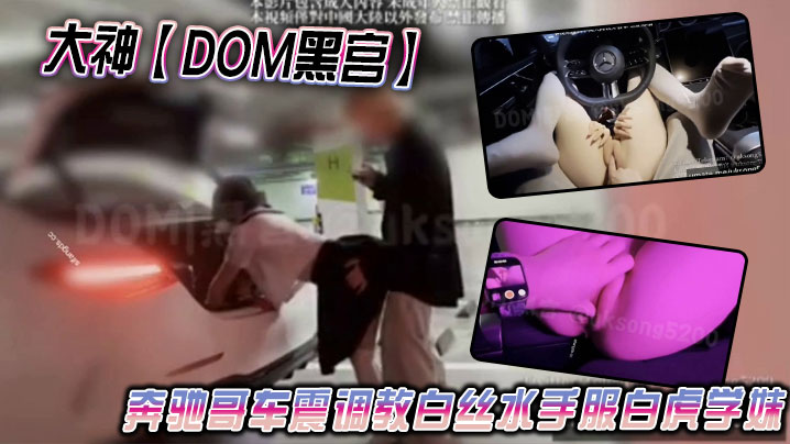 大神【DOM黑宫】奔驰哥车震调教白丝水手服白虎学妹，地下车库露出啪啪性爱封面图